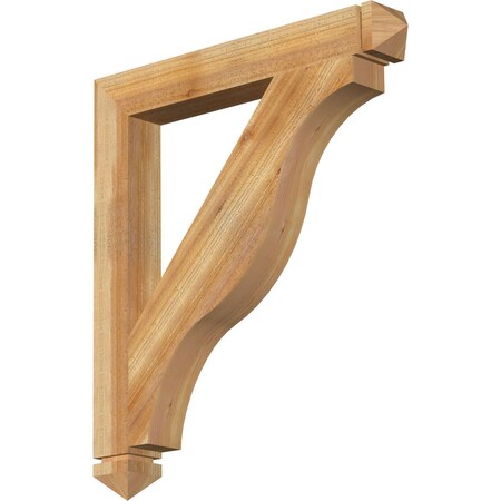 Ekena Millwork Funston Arts & Crafts Rough Sawn Bracket, Western Red Cedar, 4"W x 32"D x 36"H BKT04X32X36FST03RWR